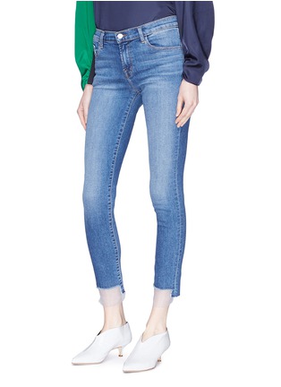 Front View - Click To Enlarge - J BRAND - '811' organza cuff skinny jeans