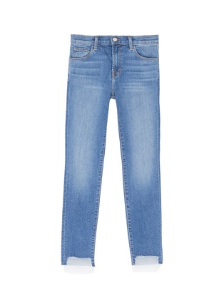 Main View - Click To Enlarge - J BRAND - '811' organza cuff skinny jeans