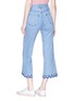 Back View - Click To Enlarge - J BRAND - 'Joan' polka dot cutout cuff wide leg jeans