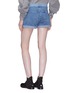 Back View - Click To Enlarge - J BRAND - 'Johnny' roll cuff colourblock denim shorts