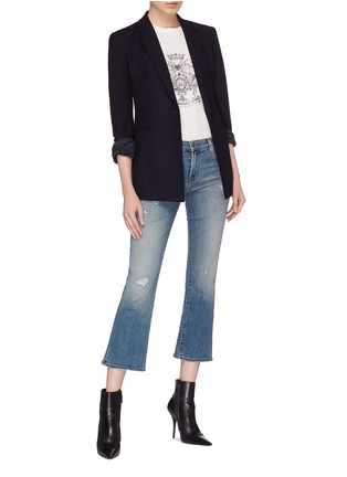Figure View - Click To Enlarge - J BRAND - 'Selena' ripped cropped boot cut jeans