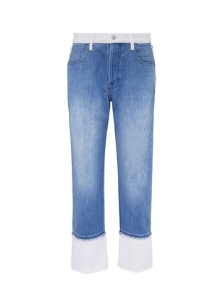 Main View - Click To Enlarge - J BRAND - 'Wynne' colourblock cuff cropped jeans