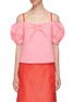 Main View - Click To Enlarge - STAUD - 'Ruby' puffed sleeve off-shoulder top