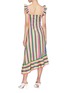 Back View - Click To Enlarge - STAUD - 'Valentina' asymmetric ruffle trim stripe dress