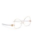 Figure View - Click To Enlarge - PERCY LAU - 'Dada Child' metal front tilted aviator optical glasses