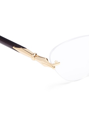 Detail View - Click To Enlarge - PERCY LAU - 'Dada Child II' rimless oval optical glasses