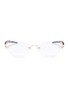 Main View - Click To Enlarge - PERCY LAU - 'Dada Child II' rimless oval optical glasses