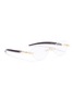 Figure View - Click To Enlarge - PERCY LAU - 'Dada Child II' rimless oval optical glasses