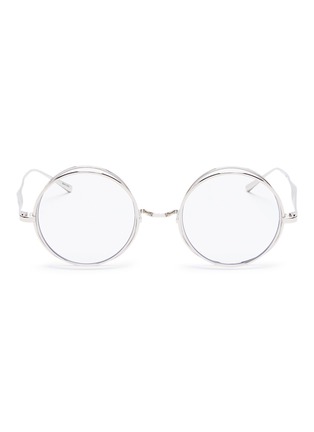 Main View - Click To Enlarge - PERCY LAU - x deepmoss 'Star Ring' double rim metal round optical glasses