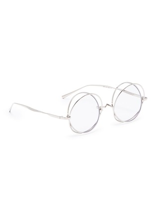 Figure View - Click To Enlarge - PERCY LAU - x deepmoss 'Star Ring' double rim metal round optical glasses