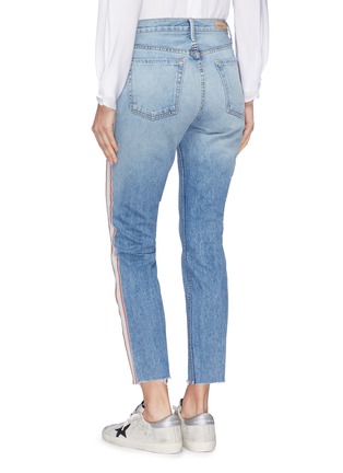 Back View - Click To Enlarge - GRLFRND - 'Karolina' stripe outseam jeans