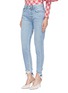 Front View - Click To Enlarge - GRLFRND - 'Karolina' ripped cuff jeans