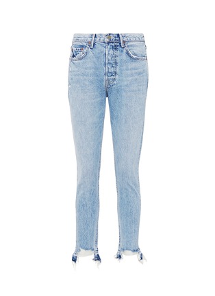 Main View - Click To Enlarge - GRLFRND - 'Karolina' ripped cuff jeans