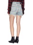 Back View - Click To Enlarge - R13 - 'Shredded Slouch' denim shorts
