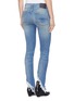 Back View - Click To Enlarge - R13 - 'Kate Skinny' shredded angled cuff jeans