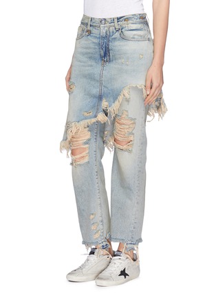 Front View - Click To Enlarge - R13 - 'Double Classic' skirt overlay jeans