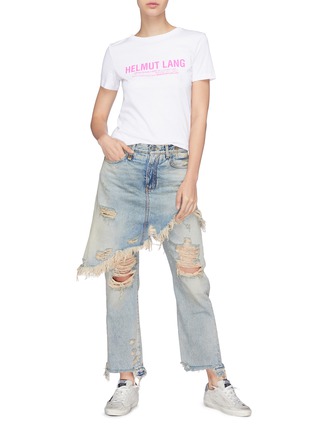 Figure View - Click To Enlarge - R13 - 'Double Classic' skirt overlay jeans