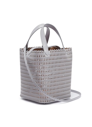 Figure View - Click To Enlarge - ALAÏA - 'Vienne' mini geometric lasercut leather bucket bag