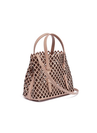 Figure View - Click To Enlarge - ALAÏA - Studded lasercut leather tote