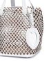 Detail View - Click To Enlarge - ALAÏA - Stud diamond lasercut mini leather bucket bag