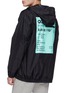 Back View - Click To Enlarge - ADIDAS - 'Kaval' care label print half-zip anorak