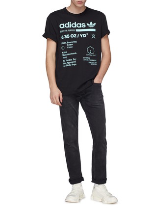 Figure View - Click To Enlarge - ADIDAS - 'Kaval GRP' care label print T-shirt