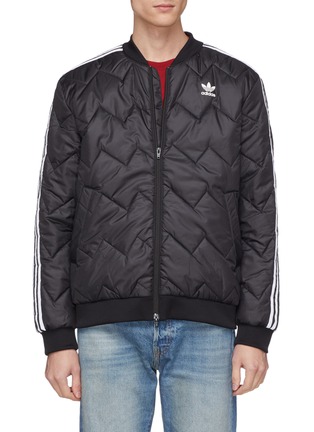 Main View - Click To Enlarge - ADIDAS - 'SST' 3-Stripes sleeve puffer track jacket