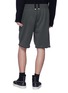 Back View - Click To Enlarge - HELMUT LANG - Raw cuff sweat shorts