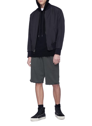 Figure View - Click To Enlarge - HELMUT LANG - Raw cuff sweat shorts