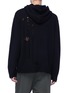 Back View - Click To Enlarge - HELMUT LANG - Distressed wool knit hoodie
