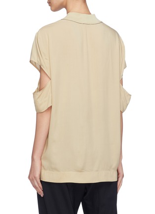 Back View - Click To Enlarge - BASSIKE - Cutout sleeve T-shirt