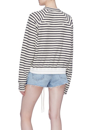 Back View - Click To Enlarge - BASSIKE - Stripe wool-cotton sweatshirt