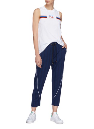 Figure View - Click To Enlarge - P.E NATION - 'Spirit' stripe track pants