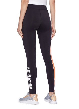 Back View - Click To Enlarge - P.E NATION - 'Sport Parade' stripe outseam leggings