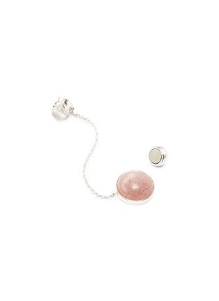 Detail View - Click To Enlarge - OLIVIA YAO - 'Pink Zeit' moonstone single magnet clip earring