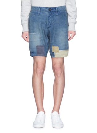 Main View - Click To Enlarge - DENHAM - 'Tokyo' patchwork drop crotch shorts