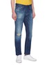 Front View - Click To Enlarge - DENHAM - 'Razor' ripped slim fit jeans