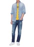 Figure View - Click To Enlarge - DENHAM - 'Razor' ripped slim fit jeans