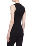 Back View - Click To Enlarge - JAMES PERSE - Half zip sleeveless scuba jersey top