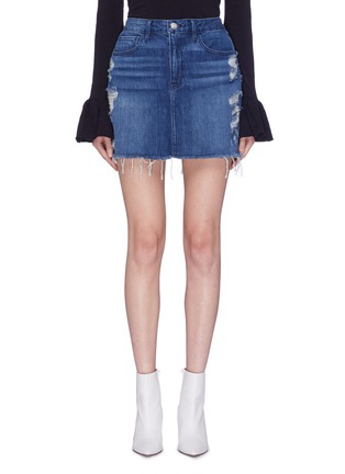 Main View - Click To Enlarge - 3X1 - 'Celine' ripped denim skirt