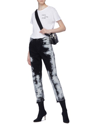 Figure View - Click To Enlarge - 3X1 - 'W3 Higher Ground Crop' paint splatter jeans