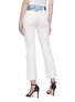 Back View - Click To Enlarge - MOTHER - 'The Dutchie' contrast waist cropped jeans
