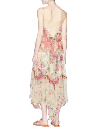 Back View - Click To Enlarge - ZIMMERMANN - 'Melody' ruffle floral print organza floating dress