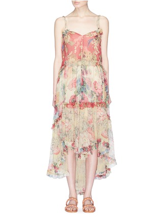 Main View - Click To Enlarge - ZIMMERMANN - 'Melody' ruffle floral print organza floating dress