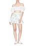 Figure View - Click To Enlarge - ZIMMERMANN - 'Melody' ruffle off-shoulder cropped top