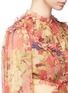 Detail View - Click To Enlarge - ZIMMERMANN - 'Melody' open back ruffle floral print silk dress