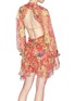 Back View - Click To Enlarge - ZIMMERMANN - 'Melody' open back ruffle floral print silk dress