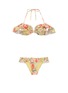 Main View - Click To Enlarge - ZIMMERMANN - 'Melody' ruffle floral print bikini set