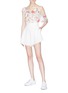 Figure View - Click To Enlarge - ZIMMERMANN - 'Melody' loop trim dot embroidered shorts