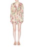 Main View - Click To Enlarge - ZIMMERMANN - 'Melody' ruffle floral print organza floating playsuit
